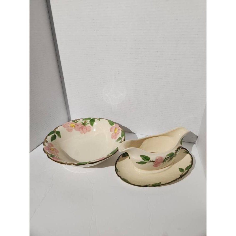 Franciscan Desert Rose Serving Bowl or Gravy Boat Made in California Pink Rose